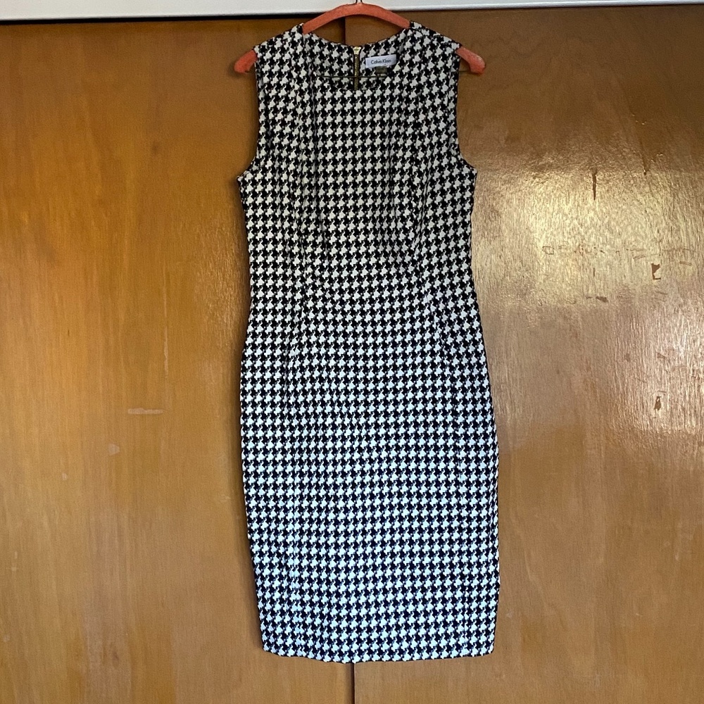 Clavin Klein Houndstooth Scuba Dress (mini)